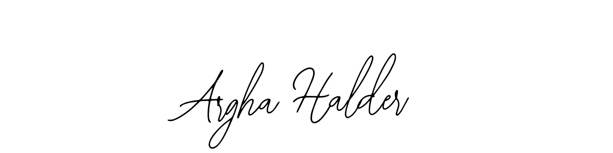 How to make Argha Halder name signature. Use Bearetta-2O07w style for creating short signs online. This is the latest handwritten sign. Argha Halder signature style 12 images and pictures png