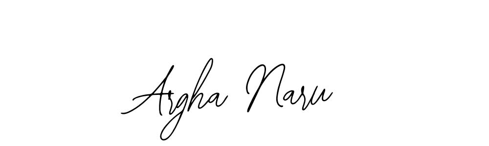 Design your own signature with our free online signature maker. With this signature software, you can create a handwritten (Bearetta-2O07w) signature for name Argha Naru. Argha Naru signature style 12 images and pictures png