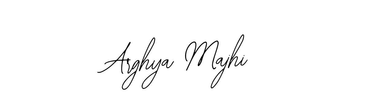 How to make Arghya Majhi name signature. Use Bearetta-2O07w style for creating short signs online. This is the latest handwritten sign. Arghya Majhi signature style 12 images and pictures png