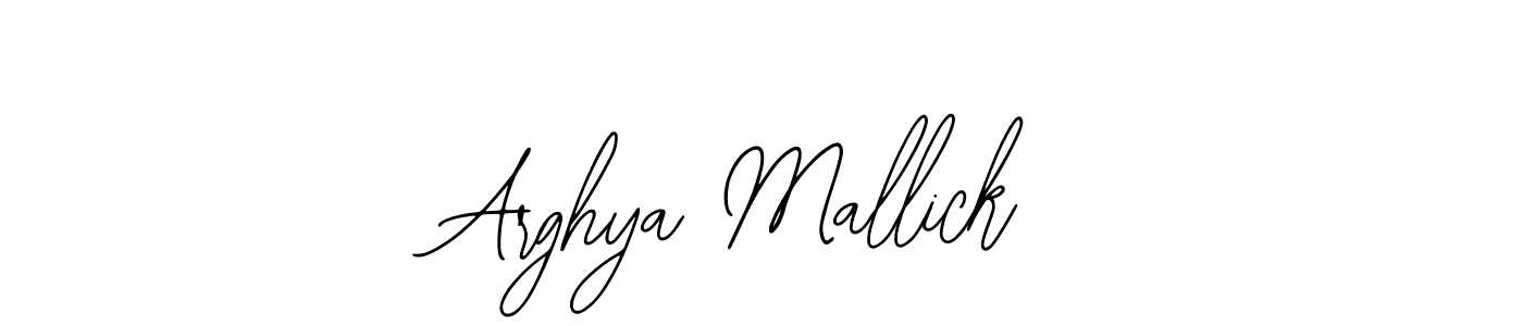 How to make Arghya Mallick name signature. Use Bearetta-2O07w style for creating short signs online. This is the latest handwritten sign. Arghya Mallick signature style 12 images and pictures png