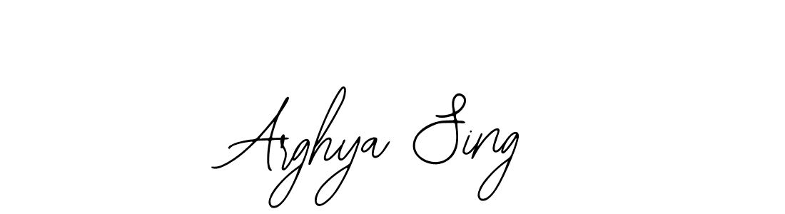 How to make Arghya Sing name signature. Use Bearetta-2O07w style for creating short signs online. This is the latest handwritten sign. Arghya Sing signature style 12 images and pictures png