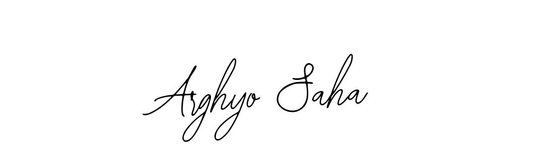 How to make Arghyo Saha name signature. Use Bearetta-2O07w style for creating short signs online. This is the latest handwritten sign. Arghyo Saha signature style 12 images and pictures png