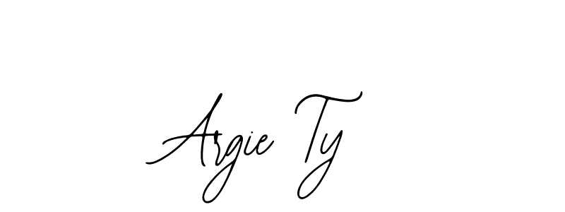 How to make Argie Ty name signature. Use Bearetta-2O07w style for creating short signs online. This is the latest handwritten sign. Argie Ty signature style 12 images and pictures png