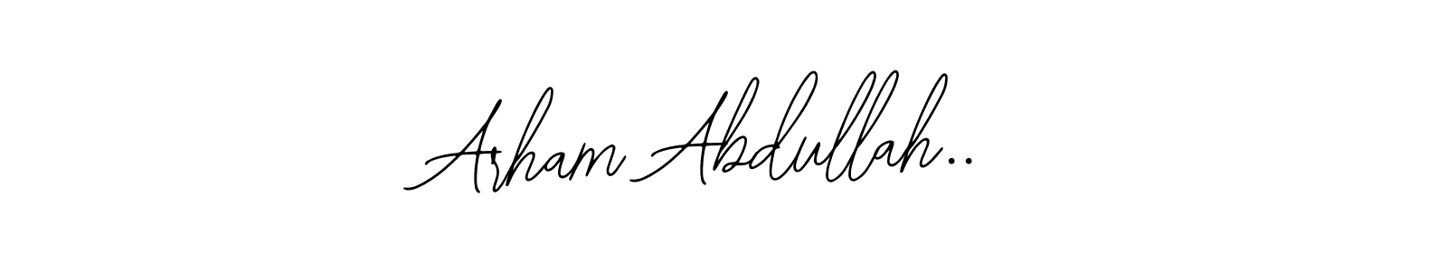 Arham Abdullah.. stylish signature style. Best Handwritten Sign (Bearetta-2O07w) for my name. Handwritten Signature Collection Ideas for my name Arham Abdullah... Arham Abdullah.. signature style 12 images and pictures png