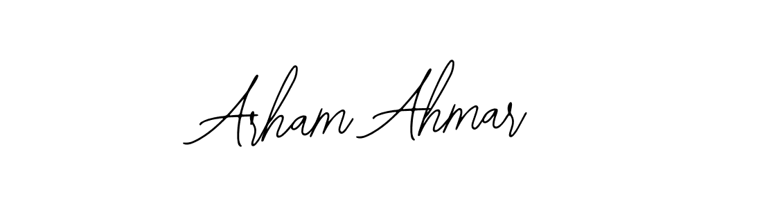 You should practise on your own different ways (Bearetta-2O07w) to write your name (Arham Ahmar) in signature. don't let someone else do it for you. Arham Ahmar signature style 12 images and pictures png