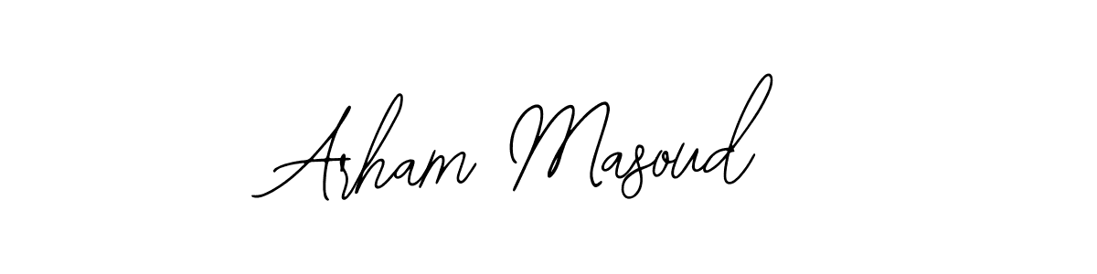 How to make Arham Masoud name signature. Use Bearetta-2O07w style for creating short signs online. This is the latest handwritten sign. Arham Masoud signature style 12 images and pictures png