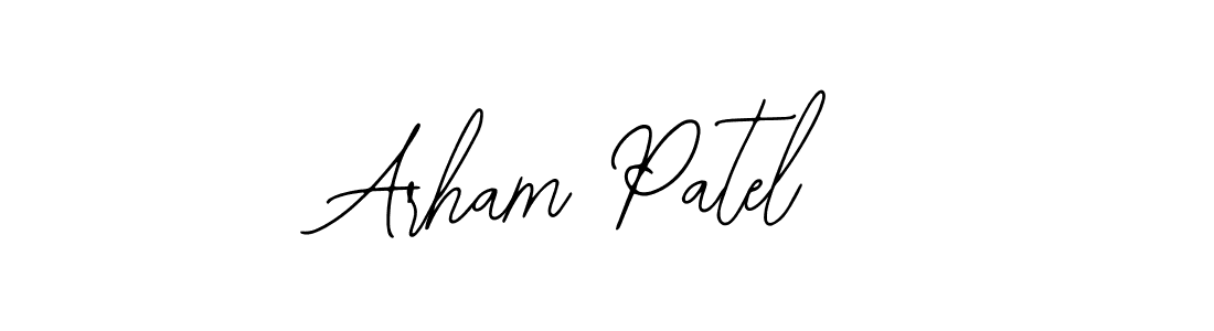 Design your own signature with our free online signature maker. With this signature software, you can create a handwritten (Bearetta-2O07w) signature for name Arham Patel. Arham Patel signature style 12 images and pictures png