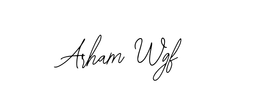 You should practise on your own different ways (Bearetta-2O07w) to write your name (Arham Wgf) in signature. don't let someone else do it for you. Arham Wgf signature style 12 images and pictures png