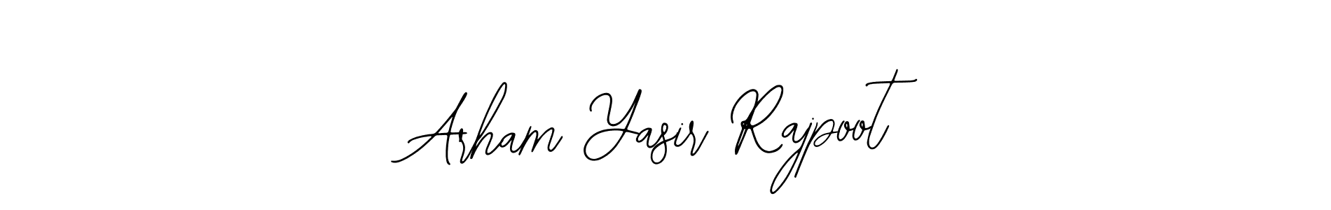 Similarly Bearetta-2O07w is the best handwritten signature design. Signature creator online .You can use it as an online autograph creator for name Arham Yasir Rajpoot. Arham Yasir Rajpoot signature style 12 images and pictures png
