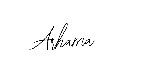 The best way (Bearetta-2O07w) to make a short signature is to pick only two or three words in your name. The name Arhama include a total of six letters. For converting this name. Arhama signature style 12 images and pictures png