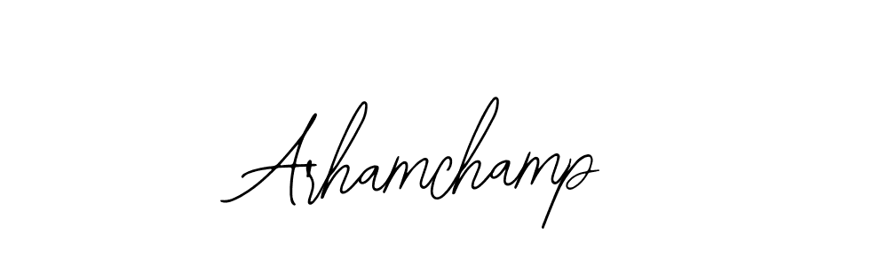 Make a beautiful signature design for name Arhamchamp. With this signature (Bearetta-2O07w) style, you can create a handwritten signature for free. Arhamchamp signature style 12 images and pictures png