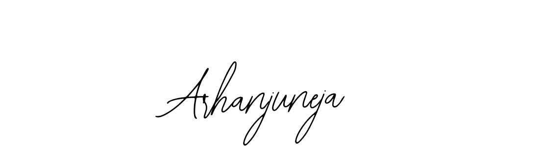 Also You can easily find your signature by using the search form. We will create Arhanjuneja name handwritten signature images for you free of cost using Bearetta-2O07w sign style. Arhanjuneja signature style 12 images and pictures png