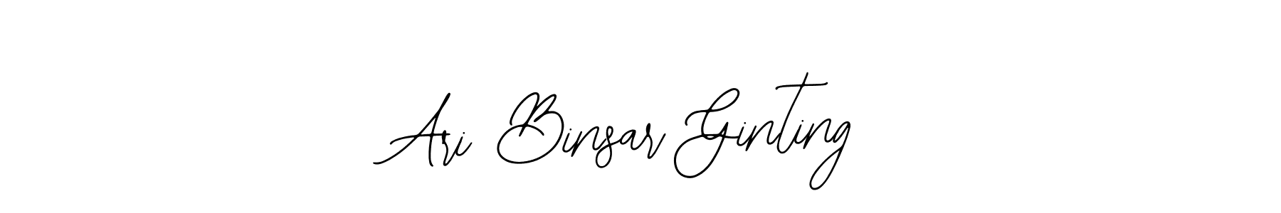 You should practise on your own different ways (Bearetta-2O07w) to write your name (Ari Binsar Ginting) in signature. don't let someone else do it for you. Ari Binsar Ginting signature style 12 images and pictures png