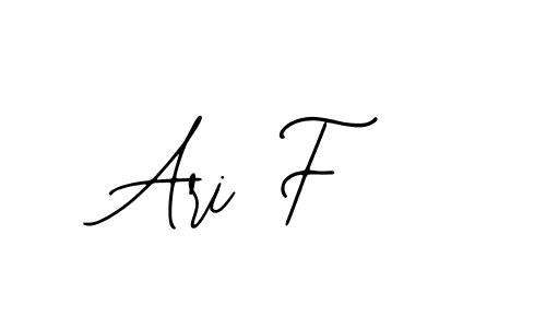if you are searching for the best signature style for your name Ari F. so please give up your signature search. here we have designed multiple signature styles  using Bearetta-2O07w. Ari F signature style 12 images and pictures png