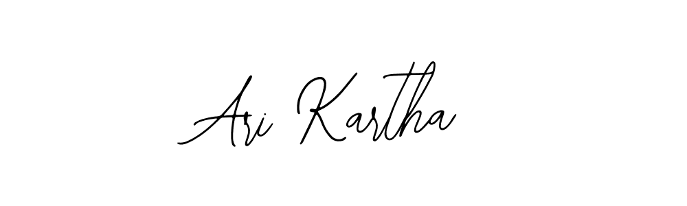 You should practise on your own different ways (Bearetta-2O07w) to write your name (Ari Kartha) in signature. don't let someone else do it for you. Ari Kartha signature style 12 images and pictures png
