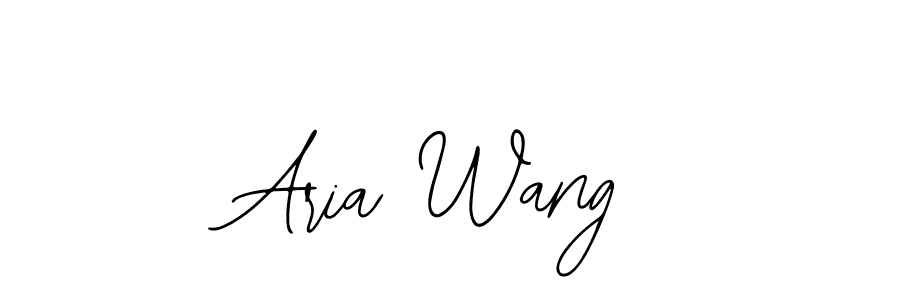 if you are searching for the best signature style for your name Aria Wang. so please give up your signature search. here we have designed multiple signature styles  using Bearetta-2O07w. Aria Wang signature style 12 images and pictures png