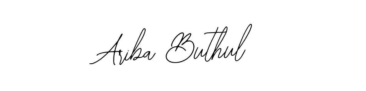 Design your own signature with our free online signature maker. With this signature software, you can create a handwritten (Bearetta-2O07w) signature for name Ariba Buthul. Ariba Buthul signature style 12 images and pictures png