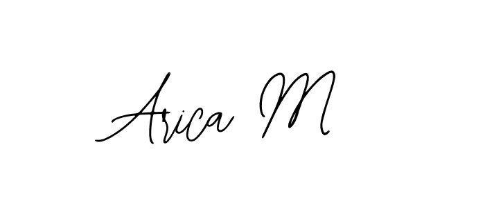 Use a signature maker to create a handwritten signature online. With this signature software, you can design (Bearetta-2O07w) your own signature for name Arica M. Arica M signature style 12 images and pictures png