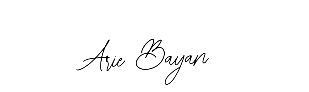 Design your own signature with our free online signature maker. With this signature software, you can create a handwritten (Bearetta-2O07w) signature for name Arie Bayan. Arie Bayan signature style 12 images and pictures png