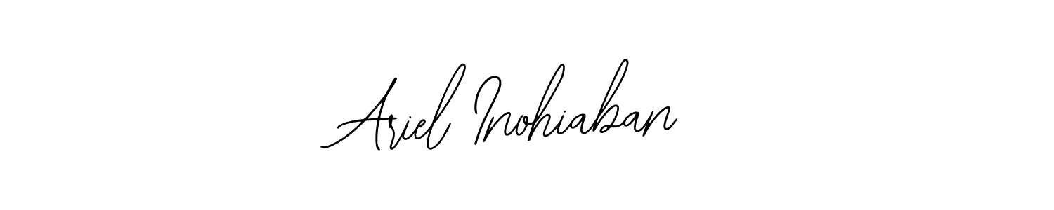 if you are searching for the best signature style for your name Ariel Inohiaban. so please give up your signature search. here we have designed multiple signature styles  using Bearetta-2O07w. Ariel Inohiaban signature style 12 images and pictures png