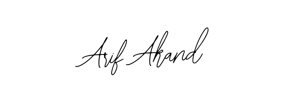 How to make Arif Akand name signature. Use Bearetta-2O07w style for creating short signs online. This is the latest handwritten sign. Arif Akand signature style 12 images and pictures png