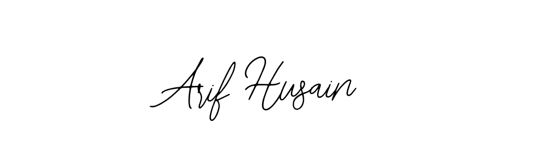 You should practise on your own different ways (Bearetta-2O07w) to write your name (Arif Husain) in signature. don't let someone else do it for you. Arif Husain signature style 12 images and pictures png