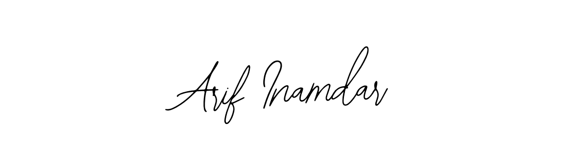 How to make Arif Inamdar name signature. Use Bearetta-2O07w style for creating short signs online. This is the latest handwritten sign. Arif Inamdar signature style 12 images and pictures png