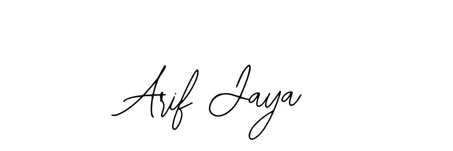 How to make Arif Jaya name signature. Use Bearetta-2O07w style for creating short signs online. This is the latest handwritten sign. Arif Jaya signature style 12 images and pictures png