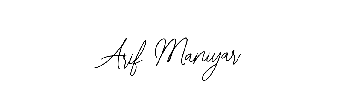 if you are searching for the best signature style for your name Arif Maniyar. so please give up your signature search. here we have designed multiple signature styles  using Bearetta-2O07w. Arif Maniyar signature style 12 images and pictures png