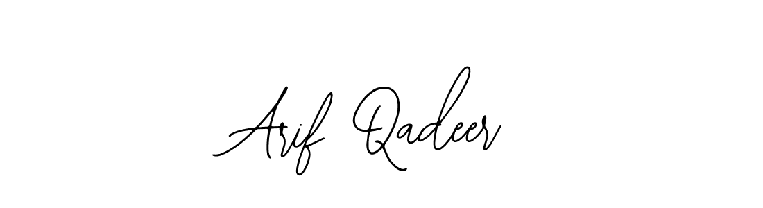 You should practise on your own different ways (Bearetta-2O07w) to write your name (Arif Qadeer) in signature. don't let someone else do it for you. Arif Qadeer signature style 12 images and pictures png