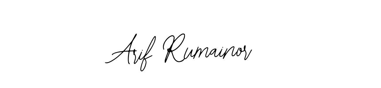 How to make Arif Rumainor name signature. Use Bearetta-2O07w style for creating short signs online. This is the latest handwritten sign. Arif Rumainor signature style 12 images and pictures png
