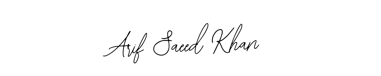 Bearetta-2O07w is a professional signature style that is perfect for those who want to add a touch of class to their signature. It is also a great choice for those who want to make their signature more unique. Get Arif Saeed Khan name to fancy signature for free. Arif Saeed Khan signature style 12 images and pictures png