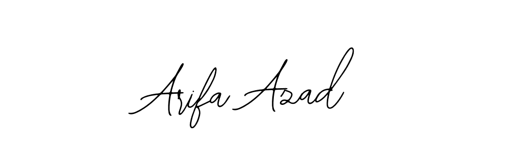 Bearetta-2O07w is a professional signature style that is perfect for those who want to add a touch of class to their signature. It is also a great choice for those who want to make their signature more unique. Get Arifa Azad name to fancy signature for free. Arifa Azad signature style 12 images and pictures png