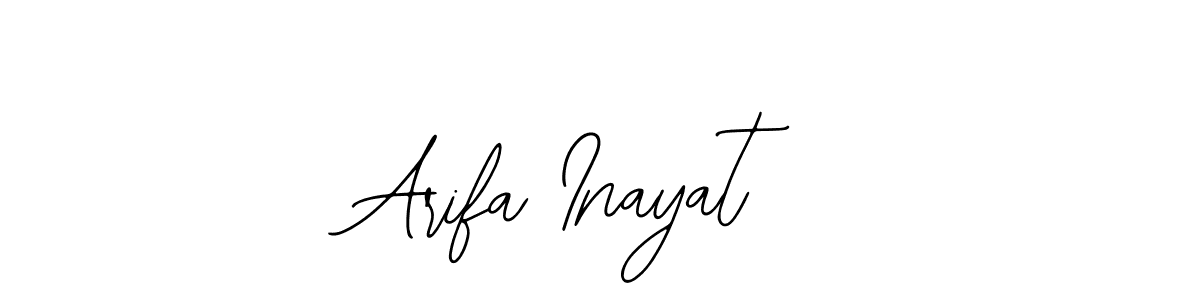 Design your own signature with our free online signature maker. With this signature software, you can create a handwritten (Bearetta-2O07w) signature for name Arifa Inayat. Arifa Inayat signature style 12 images and pictures png