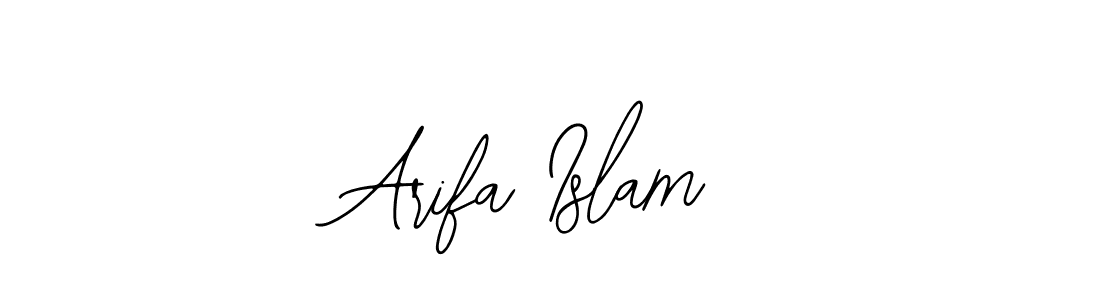 How to make Arifa Islam name signature. Use Bearetta-2O07w style for creating short signs online. This is the latest handwritten sign. Arifa Islam signature style 12 images and pictures png
