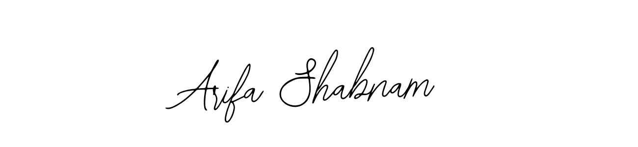 Design your own signature with our free online signature maker. With this signature software, you can create a handwritten (Bearetta-2O07w) signature for name Arifa Shabnam. Arifa Shabnam signature style 12 images and pictures png