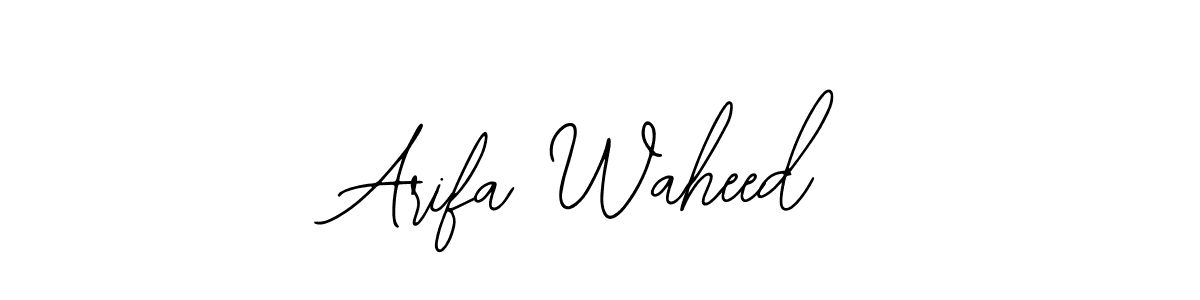 Make a short Arifa Waheed signature style. Manage your documents anywhere anytime using Bearetta-2O07w. Create and add eSignatures, submit forms, share and send files easily. Arifa Waheed signature style 12 images and pictures png
