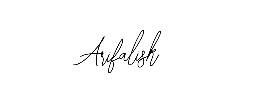 Use a signature maker to create a handwritten signature online. With this signature software, you can design (Bearetta-2O07w) your own signature for name Arifalisk. Arifalisk signature style 12 images and pictures png