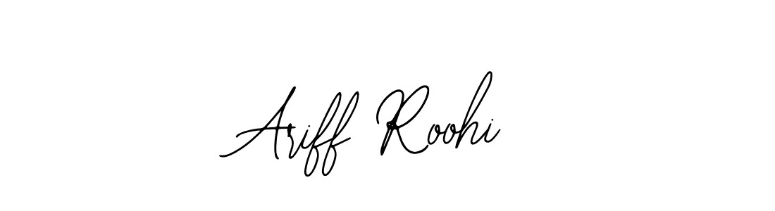 This is the best signature style for the Ariff Roohi name. Also you like these signature font (Bearetta-2O07w). Mix name signature. Ariff Roohi signature style 12 images and pictures png