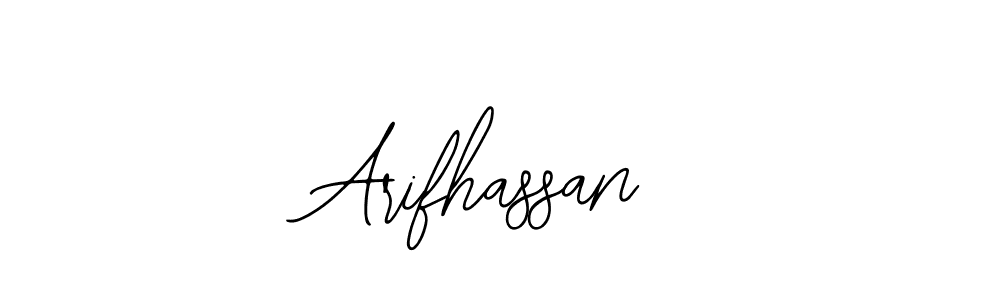 The best way (Bearetta-2O07w) to make a short signature is to pick only two or three words in your name. The name Arifhassan include a total of six letters. For converting this name. Arifhassan signature style 12 images and pictures png
