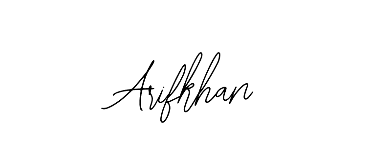 Design your own signature with our free online signature maker. With this signature software, you can create a handwritten (Bearetta-2O07w) signature for name Arifkhan. Arifkhan signature style 12 images and pictures png
