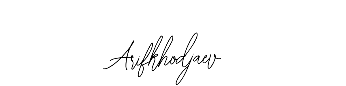The best way (Bearetta-2O07w) to make a short signature is to pick only two or three words in your name. The name Arifkhodjaev include a total of six letters. For converting this name. Arifkhodjaev signature style 12 images and pictures png