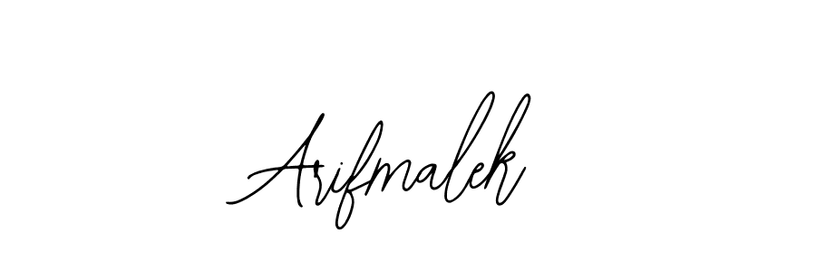 How to make Arifmalek name signature. Use Bearetta-2O07w style for creating short signs online. This is the latest handwritten sign. Arifmalek signature style 12 images and pictures png