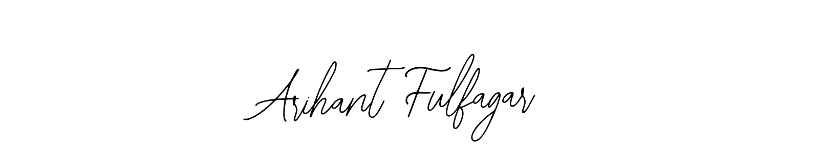 Design your own signature with our free online signature maker. With this signature software, you can create a handwritten (Bearetta-2O07w) signature for name Arihant Fulfagar. Arihant Fulfagar signature style 12 images and pictures png