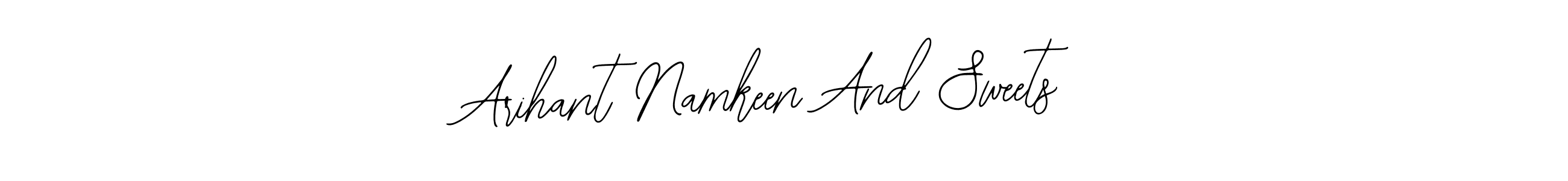 Similarly Bearetta-2O07w is the best handwritten signature design. Signature creator online .You can use it as an online autograph creator for name Arihant Namkeen And Sweets. Arihant Namkeen And Sweets signature style 12 images and pictures png