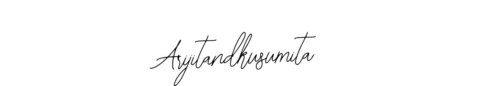 Bearetta-2O07w is a professional signature style that is perfect for those who want to add a touch of class to their signature. It is also a great choice for those who want to make their signature more unique. Get Arijitandkusumita name to fancy signature for free. Arijitandkusumita signature style 12 images and pictures png