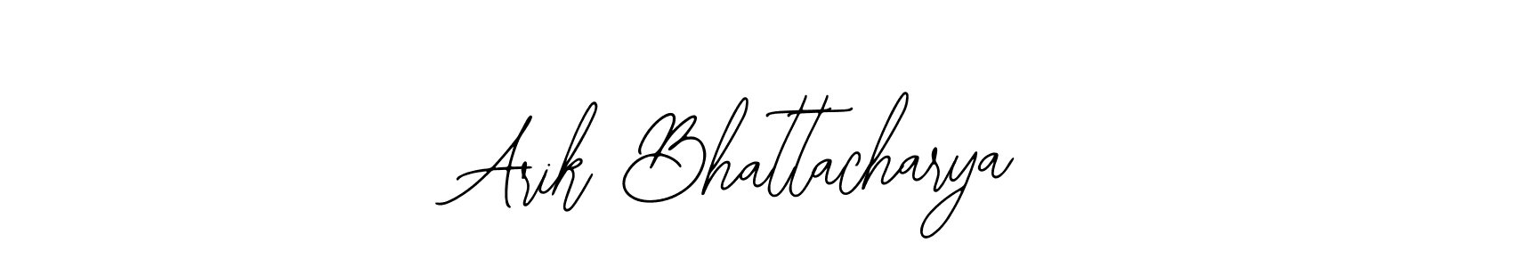 You should practise on your own different ways (Bearetta-2O07w) to write your name (Arik Bhattacharya) in signature. don't let someone else do it for you. Arik Bhattacharya signature style 12 images and pictures png