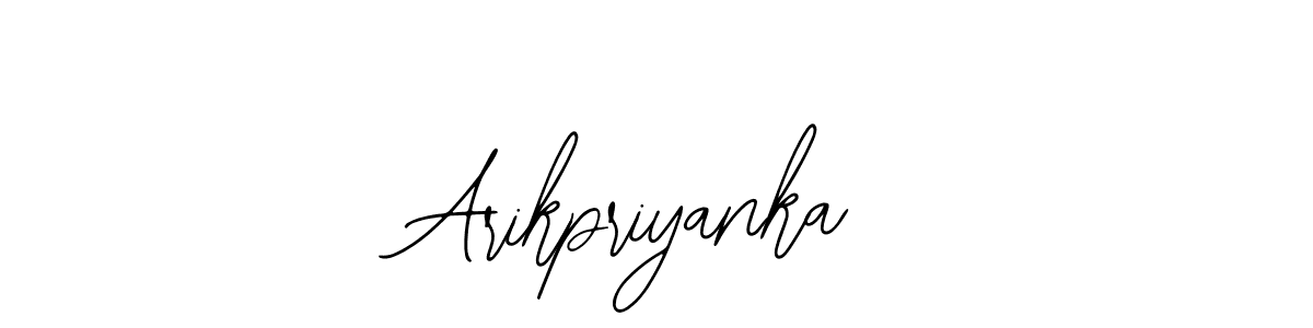 How to make Arikpriyanka name signature. Use Bearetta-2O07w style for creating short signs online. This is the latest handwritten sign. Arikpriyanka signature style 12 images and pictures png