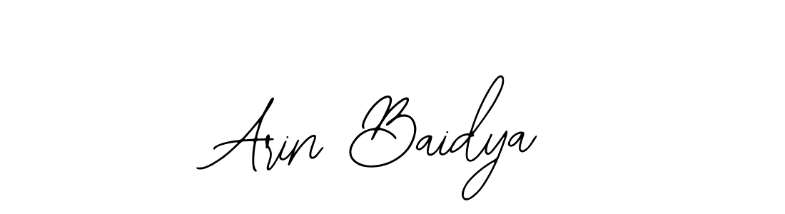 How to make Arin Baidya name signature. Use Bearetta-2O07w style for creating short signs online. This is the latest handwritten sign. Arin Baidya signature style 12 images and pictures png