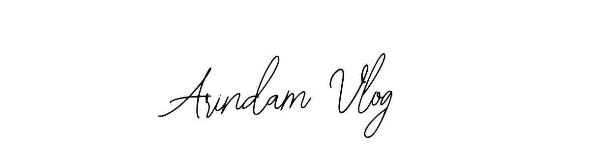 Use a signature maker to create a handwritten signature online. With this signature software, you can design (Bearetta-2O07w) your own signature for name Arindam Vlog. Arindam Vlog signature style 12 images and pictures png